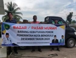 Pemkot Bengkulu Buka Bazar Sembako Murah 6 Hari Kedepan