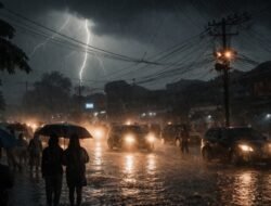 Jelang Tahun Baru, Hujan Disertai Badai Landa Bengkulu, Listrik Padam Hampir Satu Jam