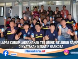 Lapas Curup Laksanakan Tes Urine kepada Seluruh Pegawai dan Warga Binaan Kasus Narkoba 