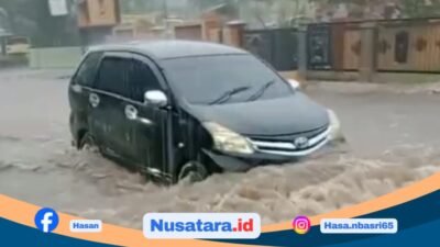 Hujan Deras, Jalan Desa Teladan Curup Kembali Tergenang; Warga Soroti Proyek Normalisasi Drainase