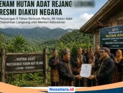 Enam Hutan Adat Rejang di Lebong Resmi Diakui Negara, Perjuangan Sembilan Tahun Berbuah SK Menteri