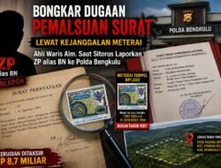 Meterai Jadi Petunjuk, Ahli Waris Saut Sitorus Laporkan Dugaan Pemalsuan Surat Tanah ke Polda Bengkulu