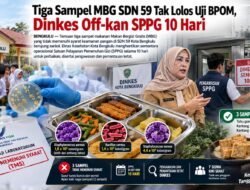 Tiga Sampel MBG SDN 59 Tak Lolos Uji BPOM, Dinkes Off-kan SPPG 10 Hari